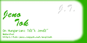 jeno tok business card